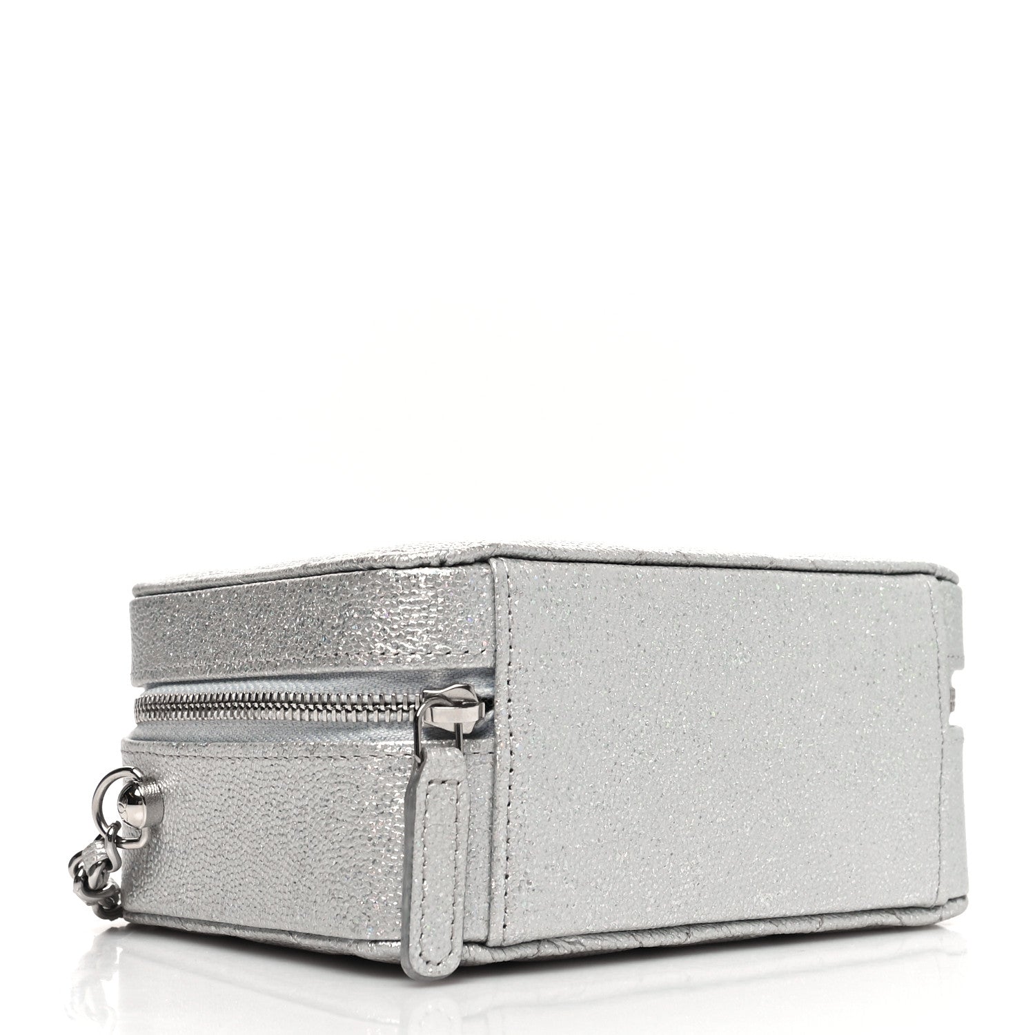 Chanel Metallic Caviar Quilted Camera Bag Silver 4 of 11
