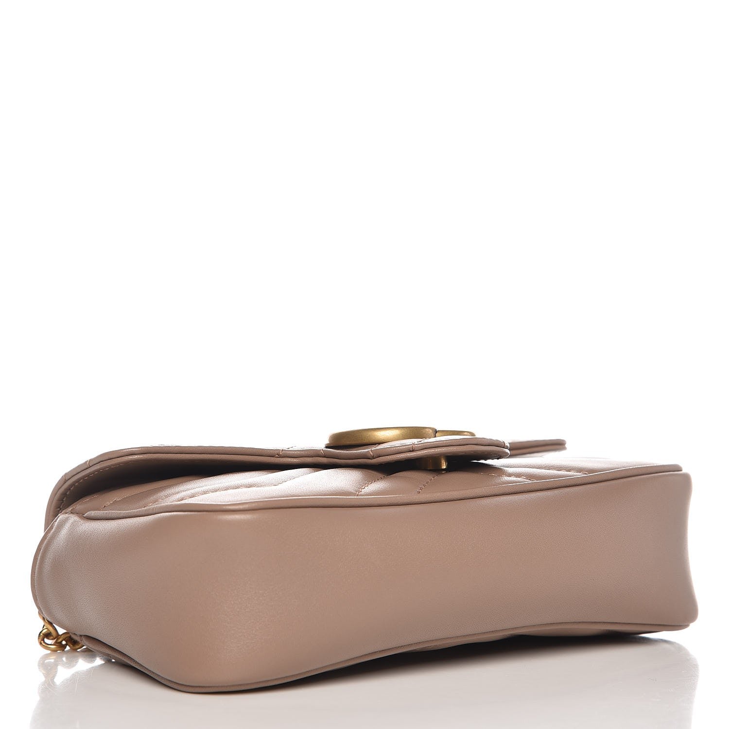 Gucci Calfskin Matelasse Super Mini GG Marmont Shoulder Bag Porcelain Rose 4 of 9