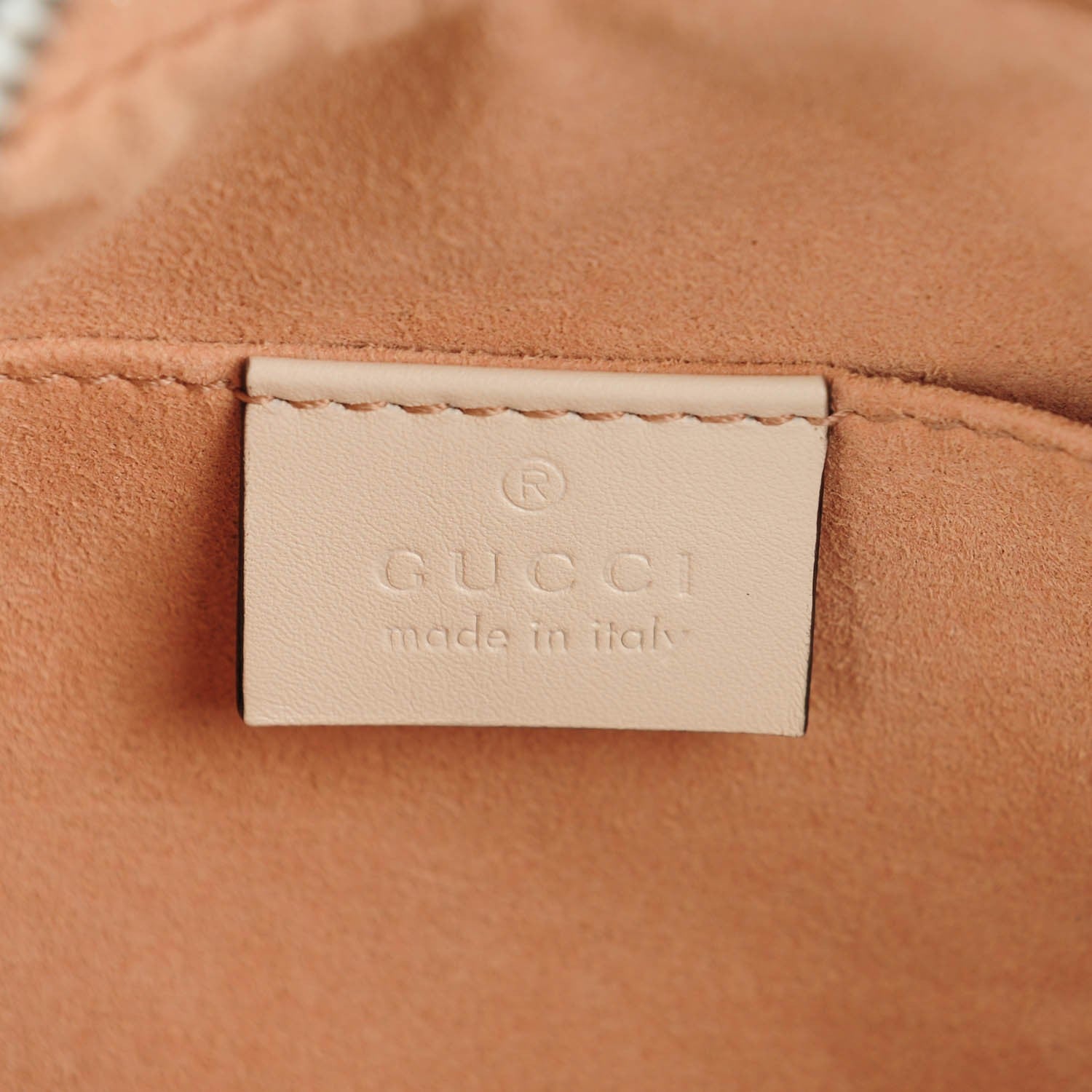 Gucci Calfskin Matelasse Mini GG Marmont Chain Shoulder Bag White 6 of 7