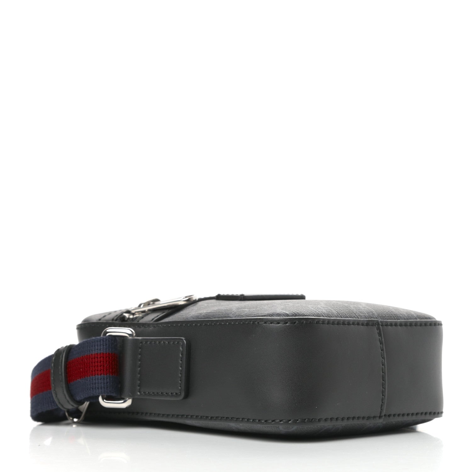 Gucci GG Supreme Monogram Appia Calfskin Web Small Camera Messenger Bag Grey 4 of 10