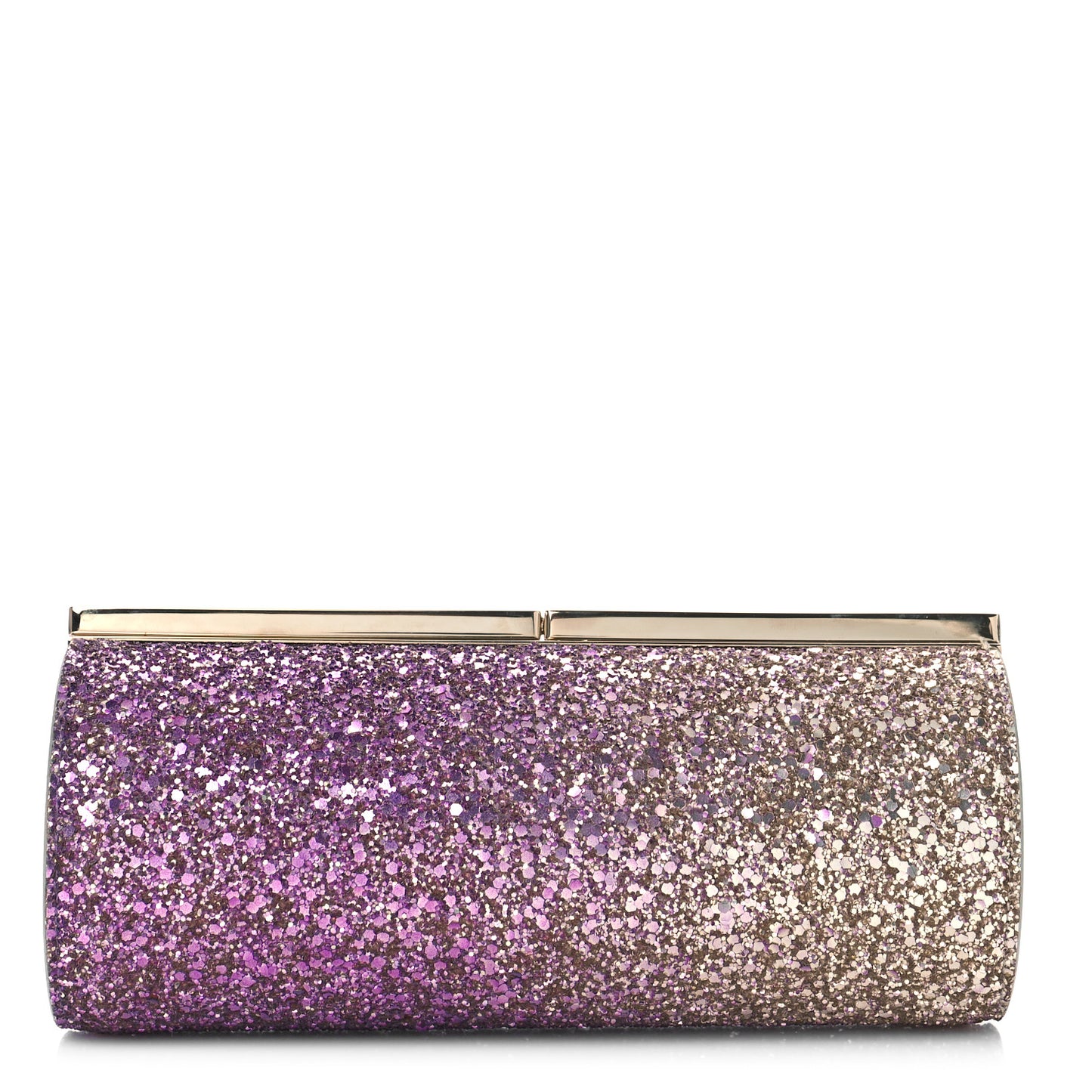 Coarse Glitter Trinket Clutch Pink Gold