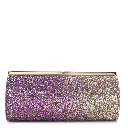 Jimmy Choo Coarse Glitter Trinket Clutch Pink Gold 1 of 9