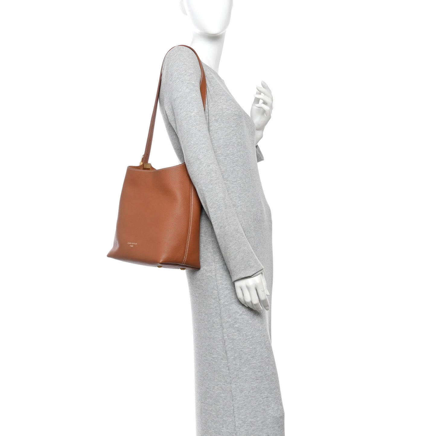 Grained Calfskin Low Key Hobo PM PM Cognac