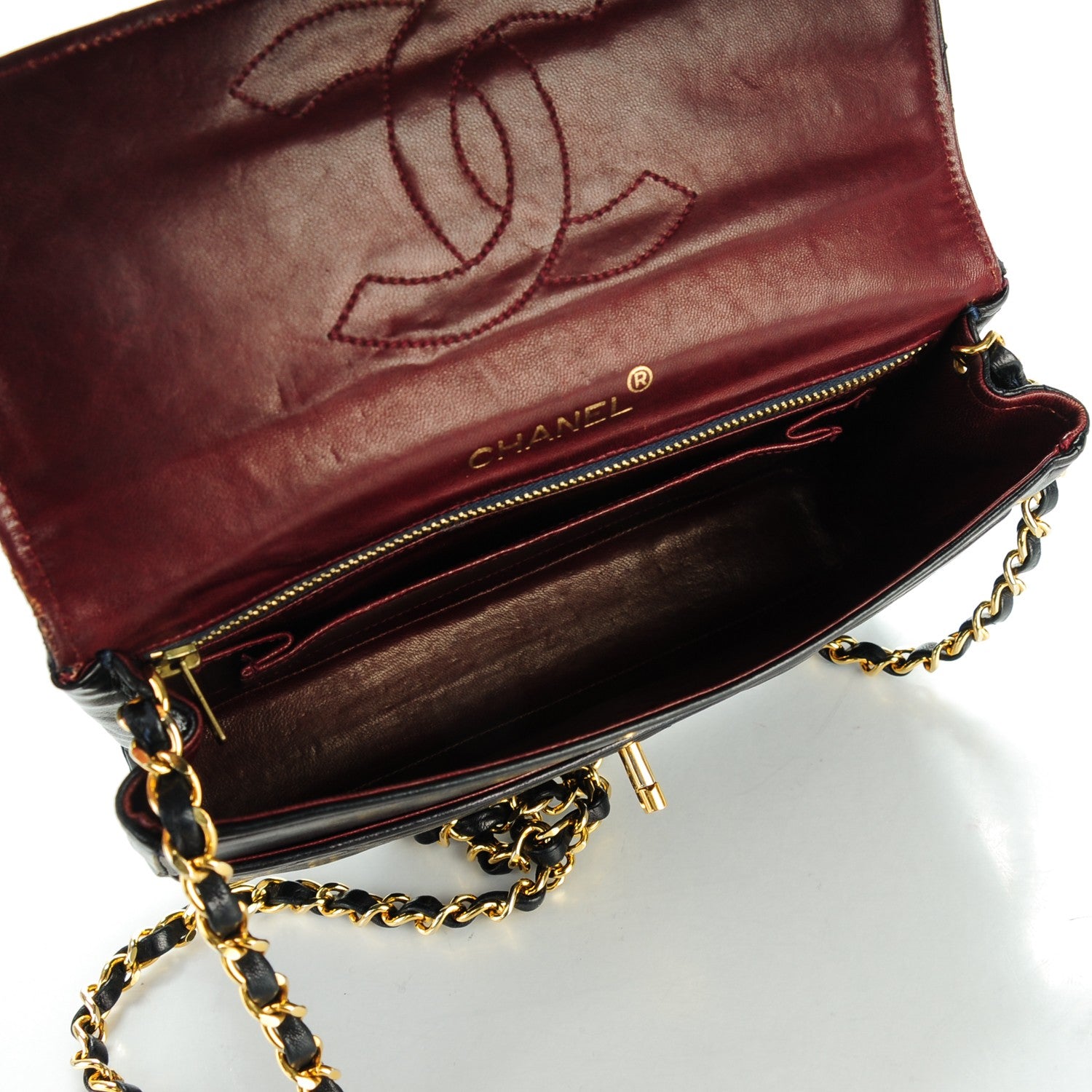 Chanel Lambskin Quilted Small Single Flap Navy 5 of 8