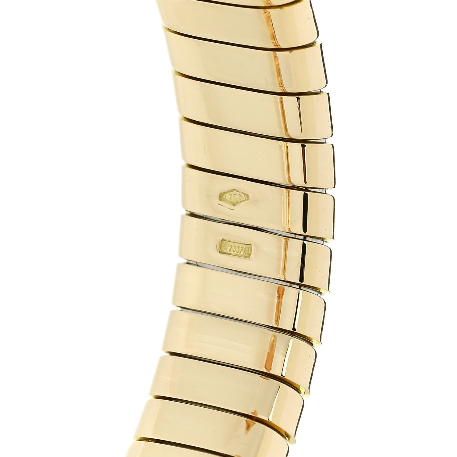 Bulgari BVLGARI 18K Yellow Gold Black Onyx Tubogas Bracelet 4 of 4
