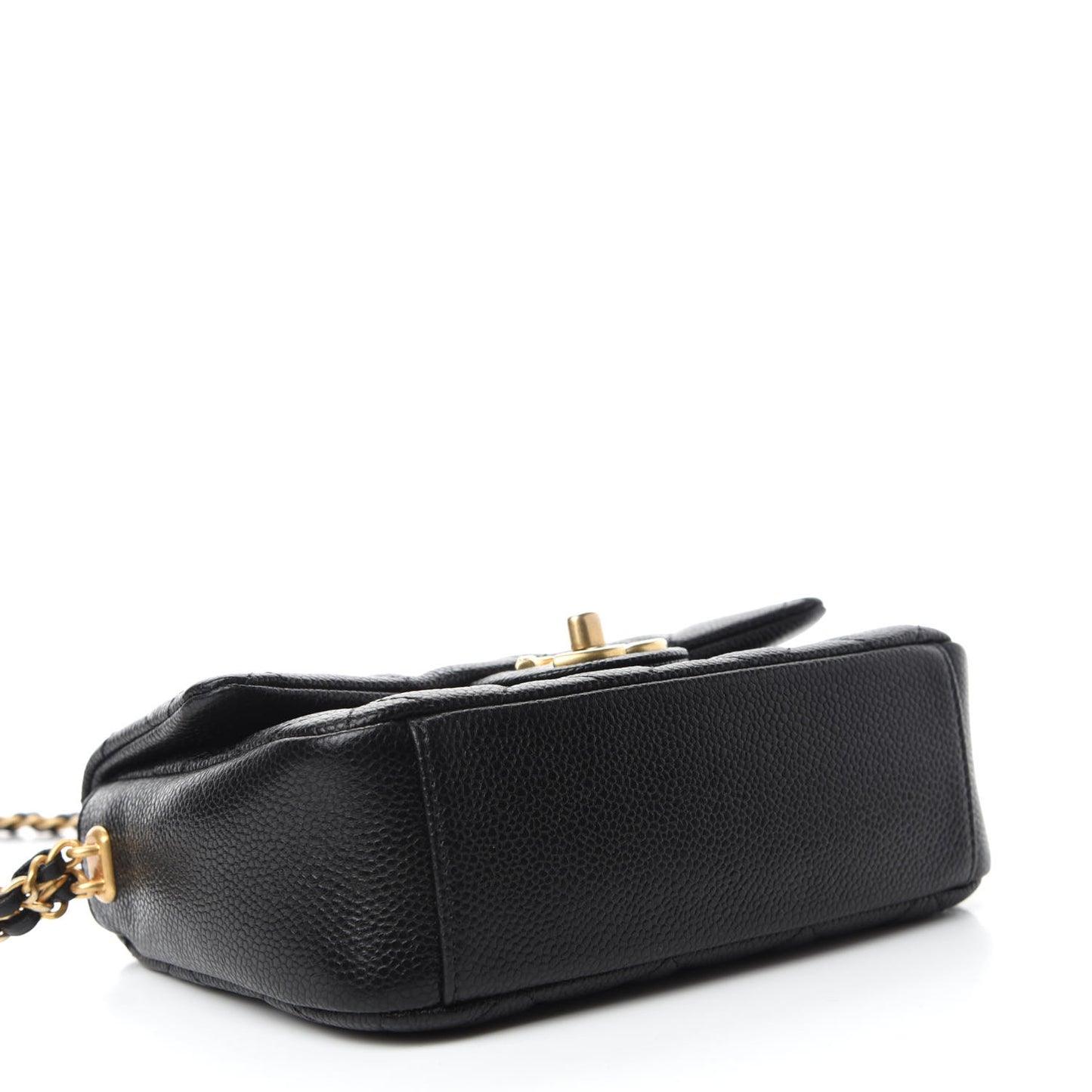 Caviar Quilted Mini Chain Soul Flap Black