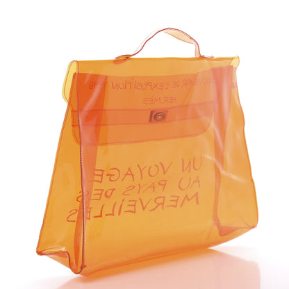 Hermes Vinyl Souvenir De L'Exposition Kelly Orange 2 of 11