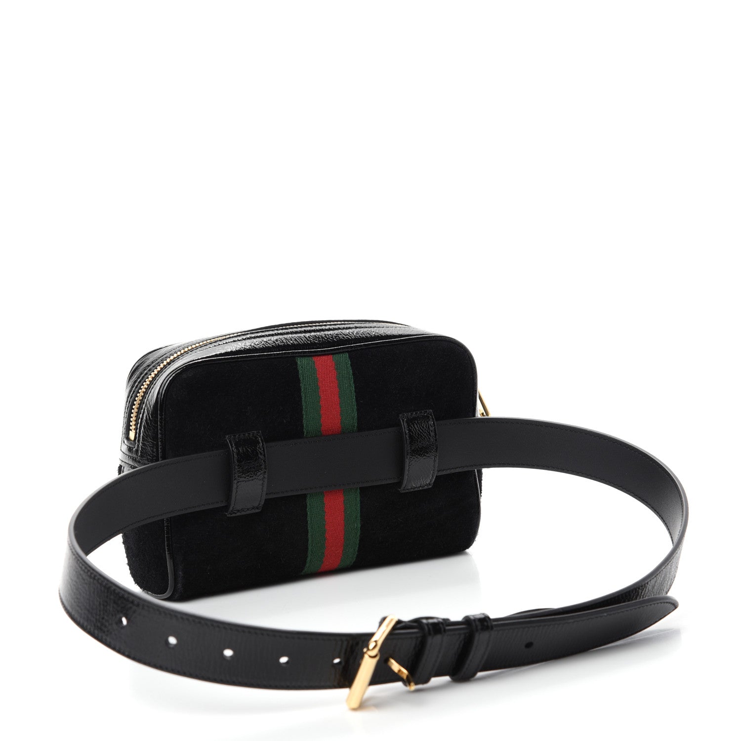 Gucci Suede Small Ophidia Belt Bag 85 34 Black 3 of 10