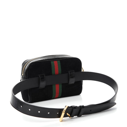 Gucci Suede Small Ophidia Belt Bag 85 34 Black 3 of 10