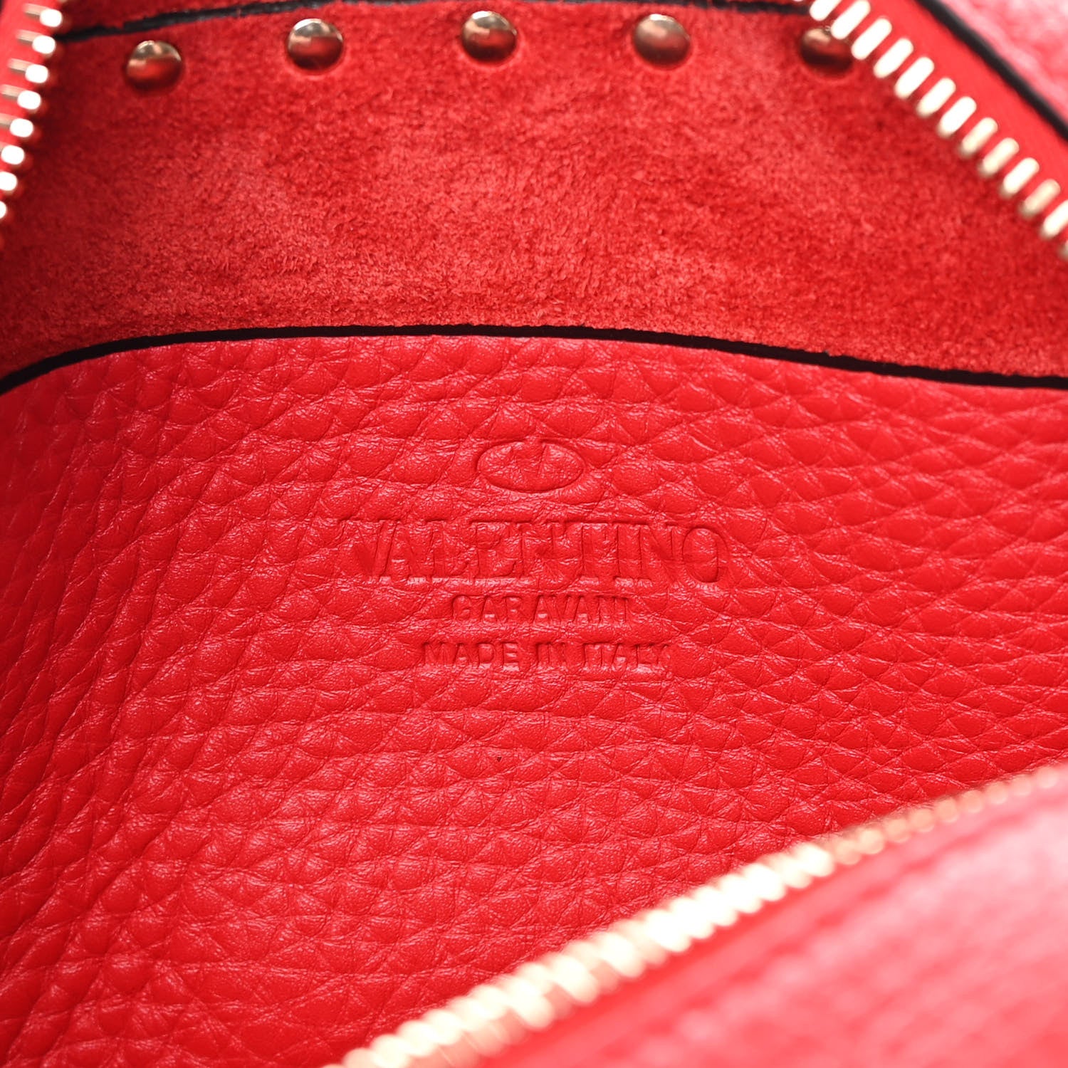 Valentino Garavani Pebbled Calfskin Rockstud Camera Crossbody Bag Rouge Pur 6 of 10