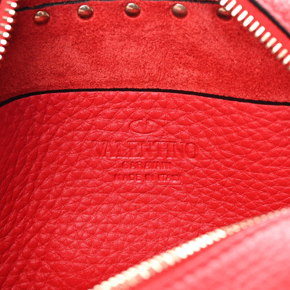 Valentino Garavani Pebbled Calfskin Rockstud Camera Crossbody Bag Rouge Pur 6 of 10