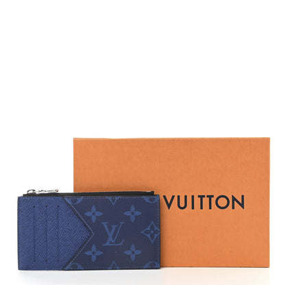 Louis Vuitton Monogram Taiga Coin Card Holder Cobalt 7 of 7