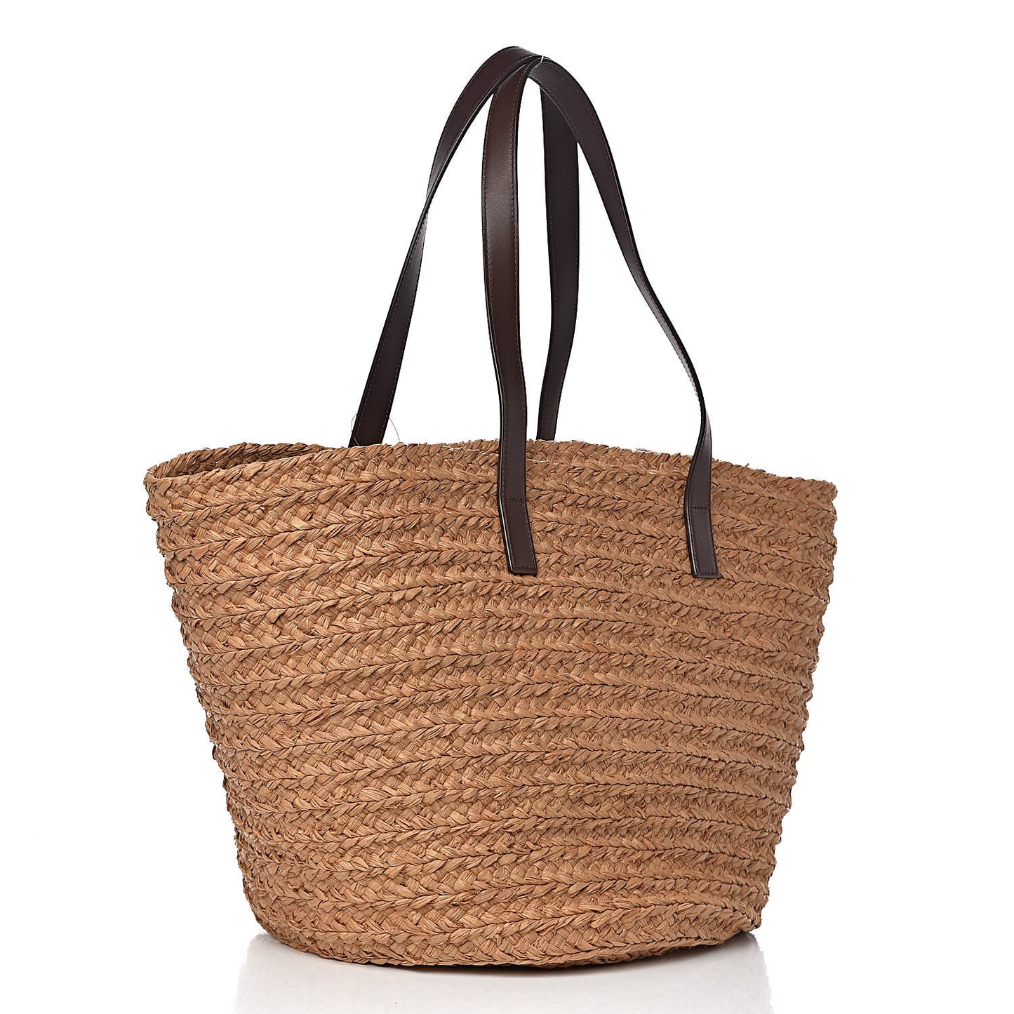 Raffia Calfskin Medium Panier Tote