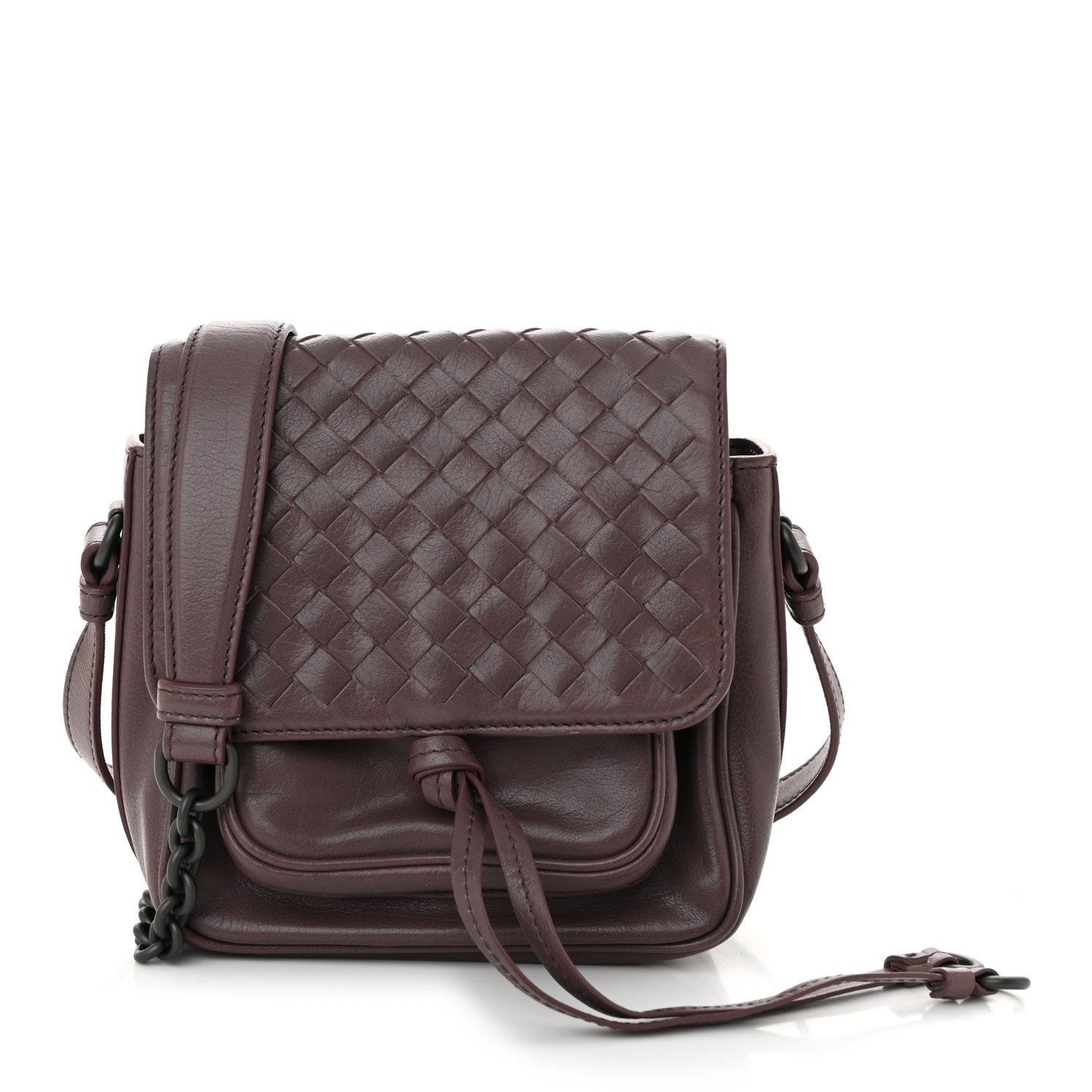 Bottega Veneta Nappa Intrecciato Mini Saddle Crossbody Lilac 1 of 11