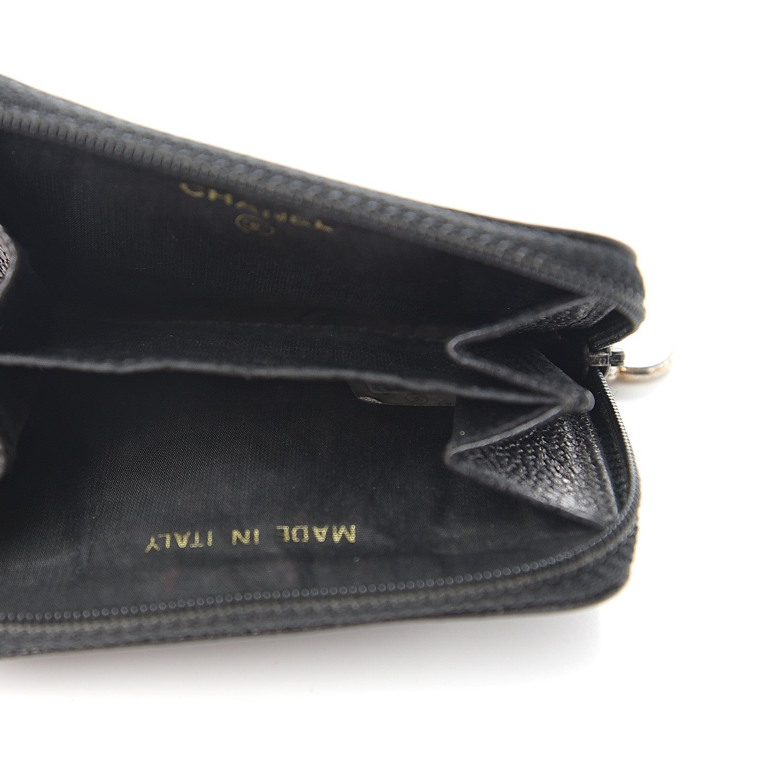 Chanel Caviar Timeless CC Zip Around Coin Purse Black 4 of 8