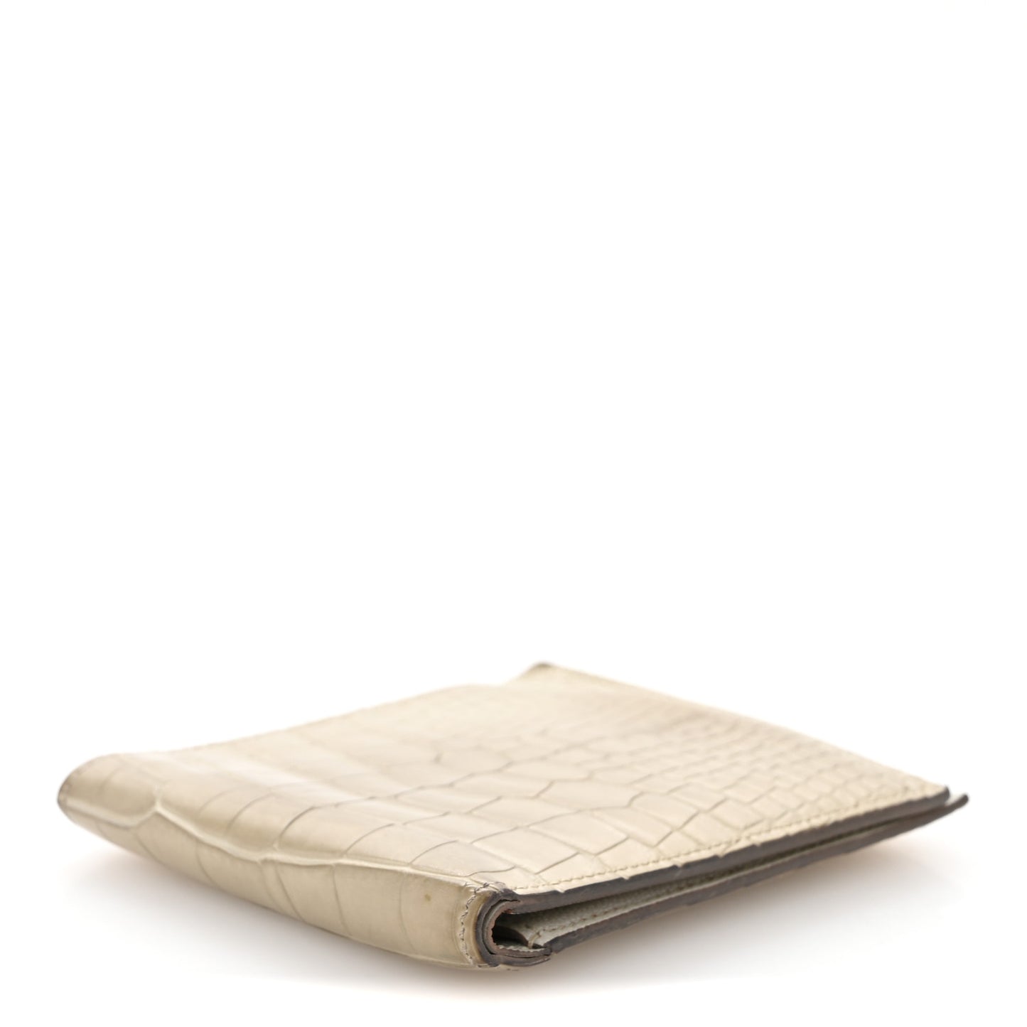 Shiny Alligator MC2 Copernic Compact Wallet Gris Tourterelle