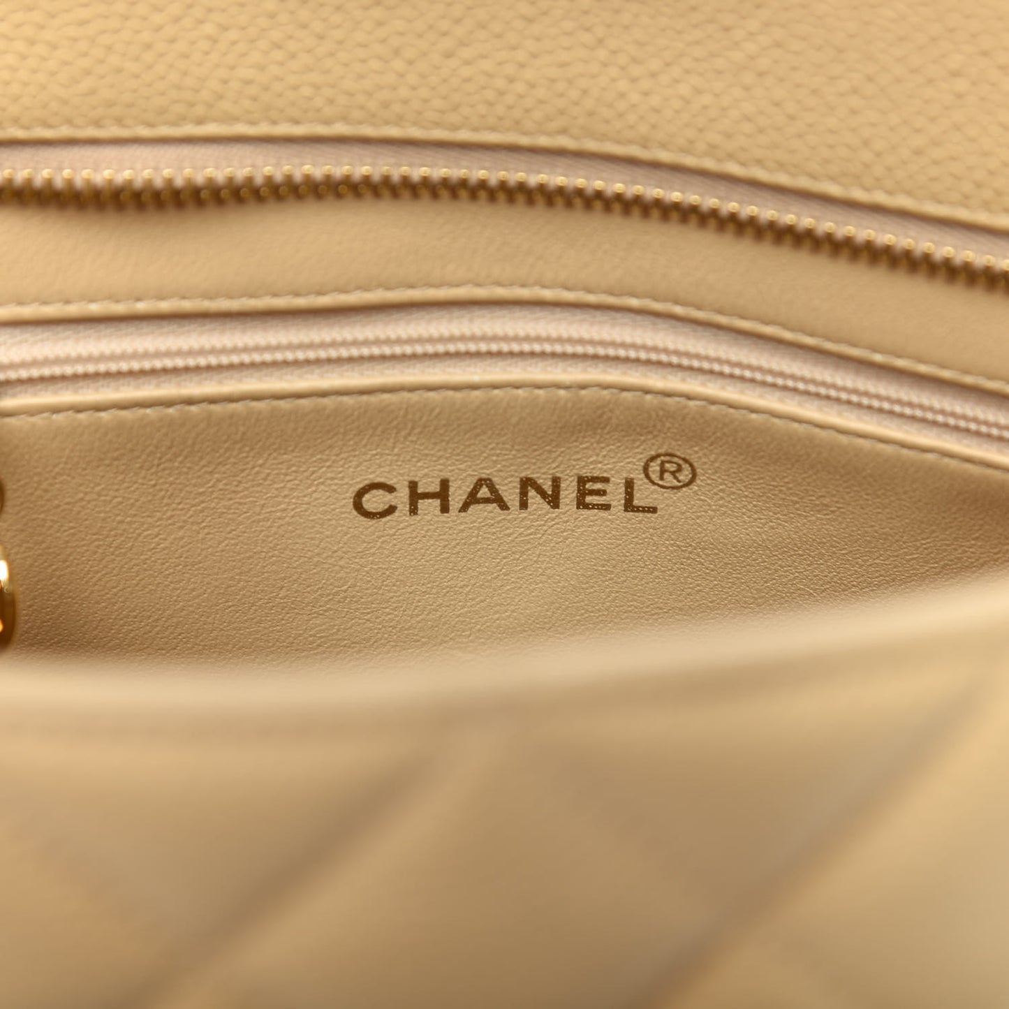 Caviar Quilted Medallion Tote Beige