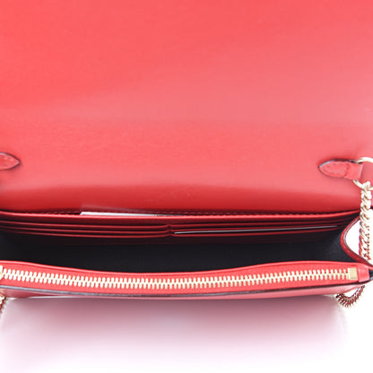 Jimmy Choo Calfskin Palace Wallet On Chain Royal Red 4 of 8
