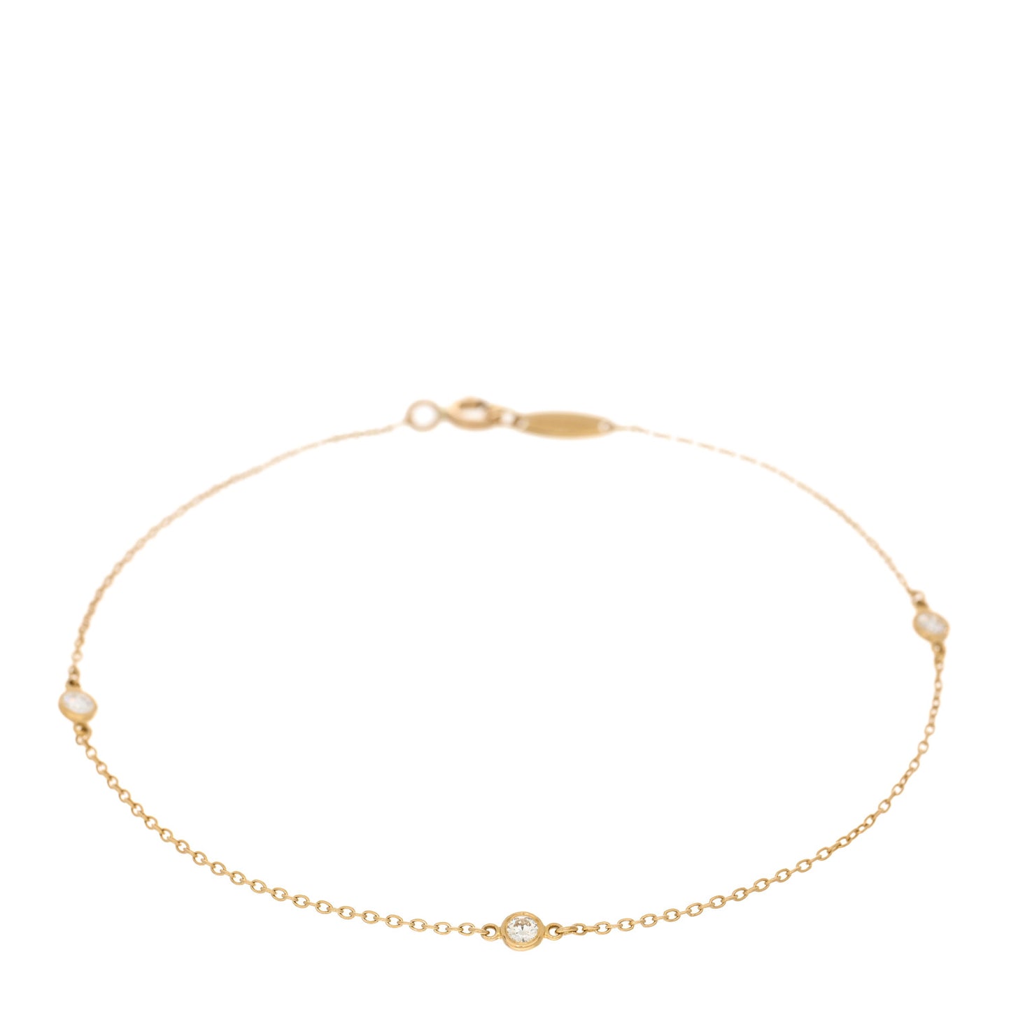 18K Yellow Gold Diamond .15ctw Elsa Peretti Diamonds by the Yard Station Bracelet