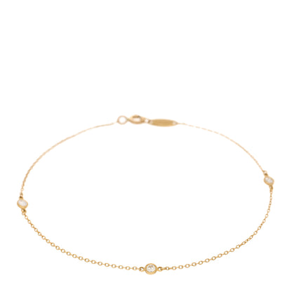Tiffany 18K Yellow Gold Diamond .15ctw Elsa Peretti Diamonds by the Yard Station Bracelet 1 of 3
