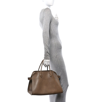 The Row Polished Saddle Calfskin Soft Margaux 15 Mouse Grey 2 of 11