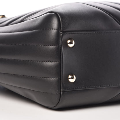 Chanel Calfskin Chevron Quilted Statement Shopping Tote Black 8 of 10