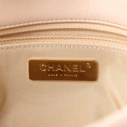 Chanel Goatskin Quilted Large Chanel 19 Flap Beige 6 of 11