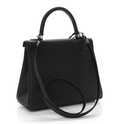 Hermes Togo Kelly Retourne 25 Black 3 of 11