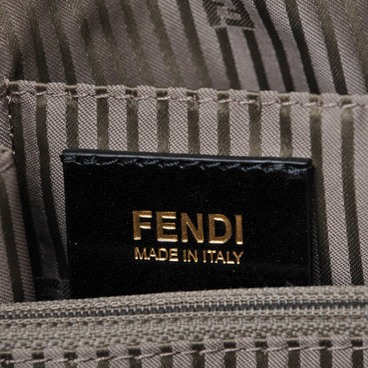 Fendi Vitello Capra Alabama Colorblock Large Chameleon Tote Asfalto Latte Grigio Chiaro 6 of 7