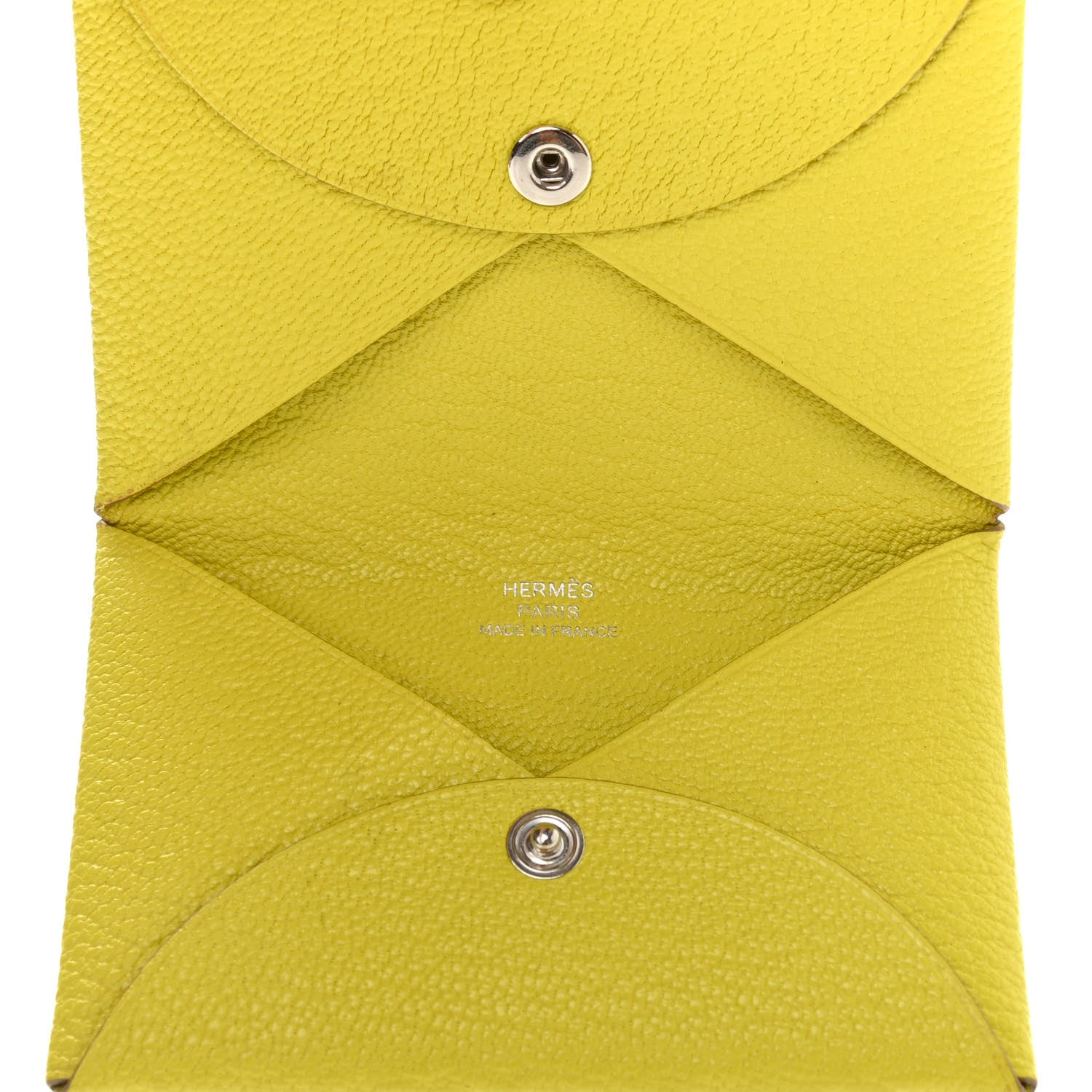 Hermes Chevre Mysore Calvi Card Case Lime 5 of 12