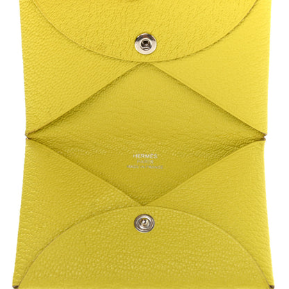 Hermes Chevre Mysore Calvi Card Case Lime 5 of 12