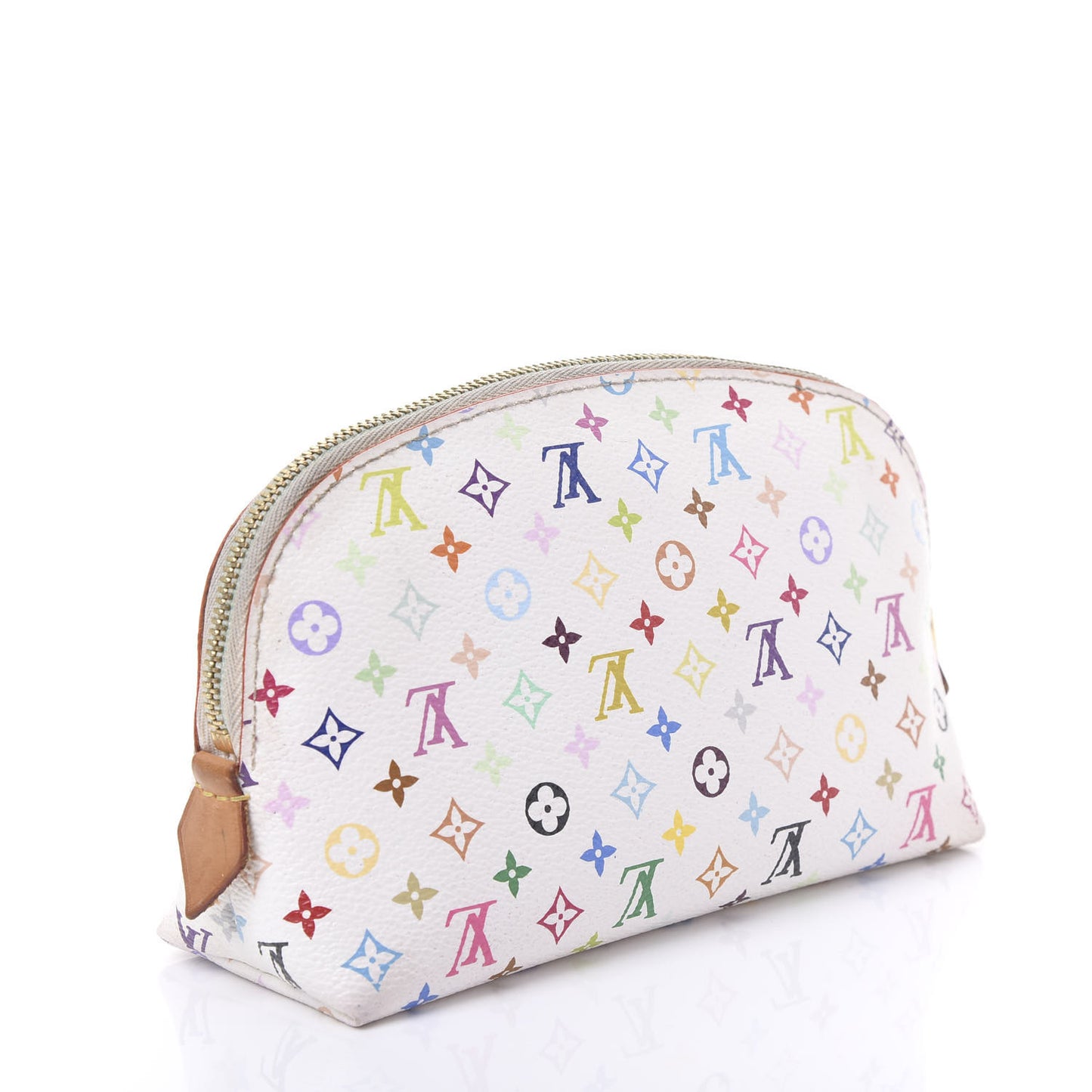 Monogram Multicolor Cosmetic Pouch White Litchi