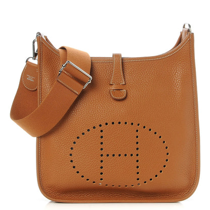 Hermes Taurillon Clemence Evelyne III PM Gold 1 of 8