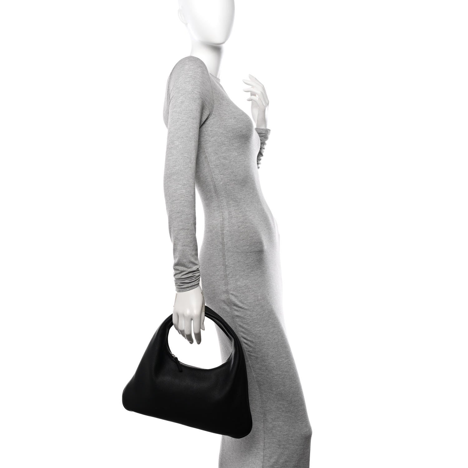 The Row Grained Calfskin Small Everyday Shoulder Bag Black 2 of 10