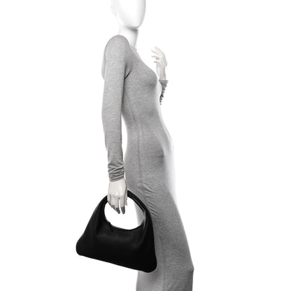 The Row Grained Calfskin Small Everyday Shoulder Bag Black 2 of 10