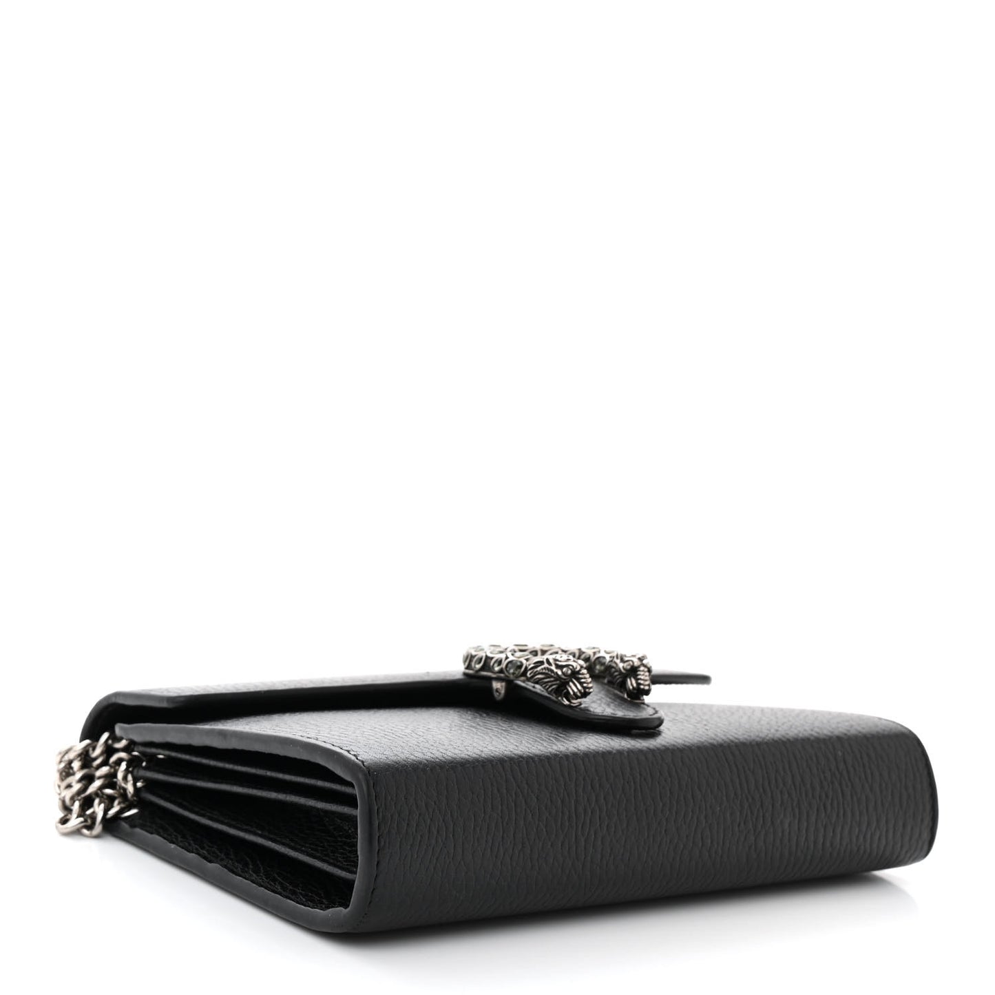 Calfskin Mini Dionysus Chain Wallet Black