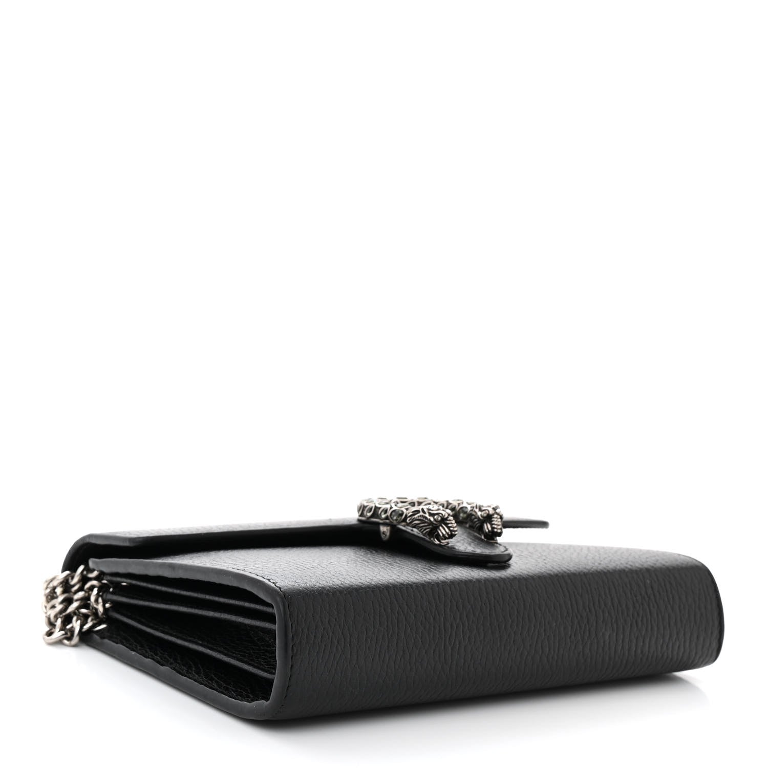 Gucci Calfskin Mini Dionysus Chain Wallet Black 4 of 13