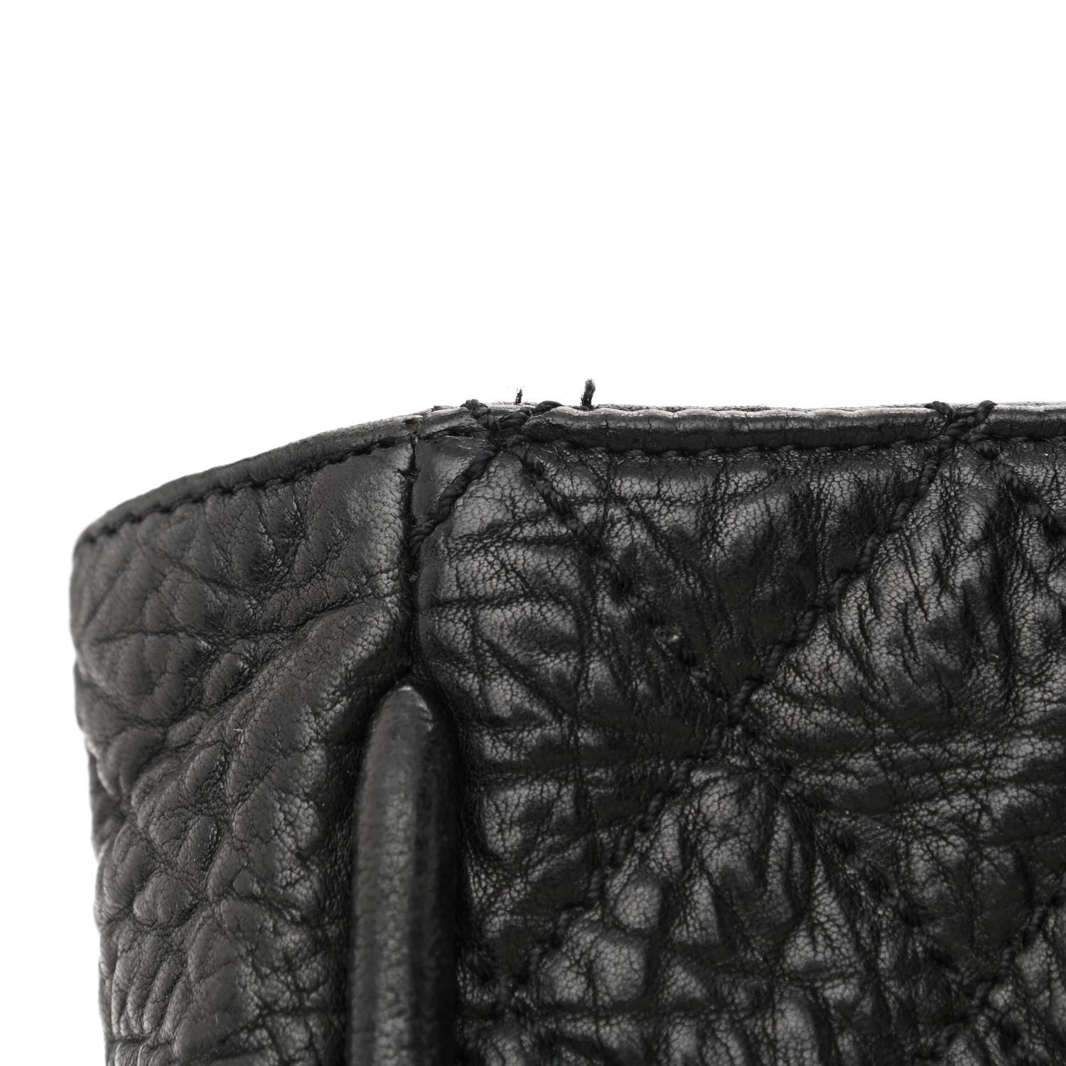 Chanel Distressed Lambskin Vintage Ligne Lady Braid Tote Black 11 of 11