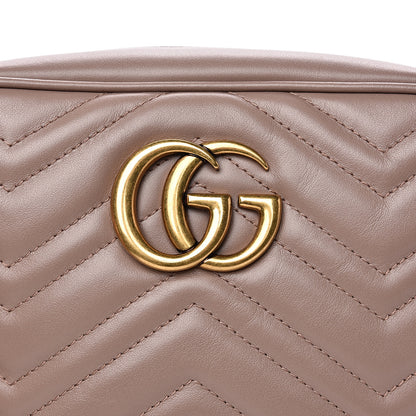 Gucci Calfskin Matelasse Small GG Marmont Chain Shoulder Bag Porcelain Rose 7 of 10