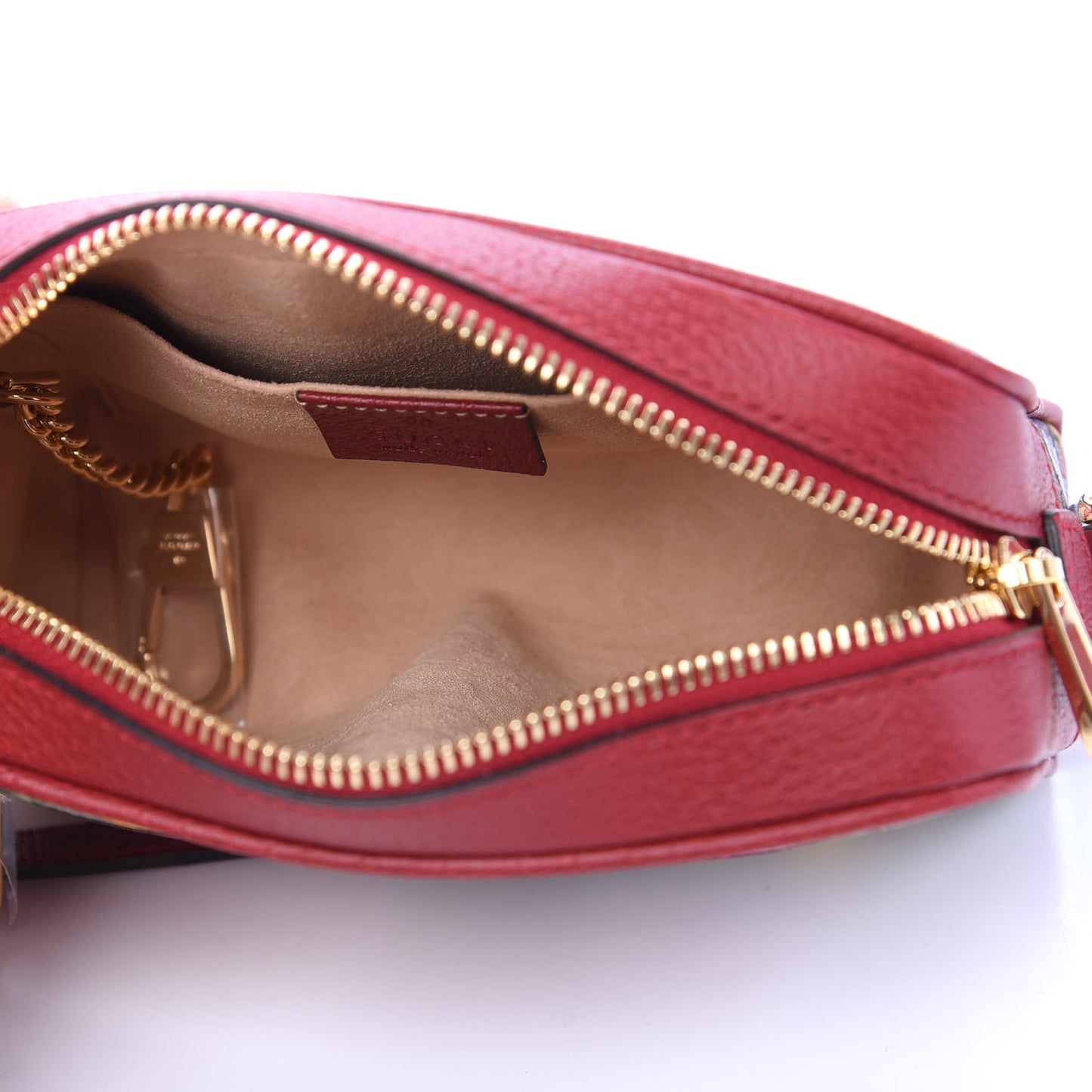 GG Supreme Monogram Flora Web Mini Ophidia Shoulder Bag Red
