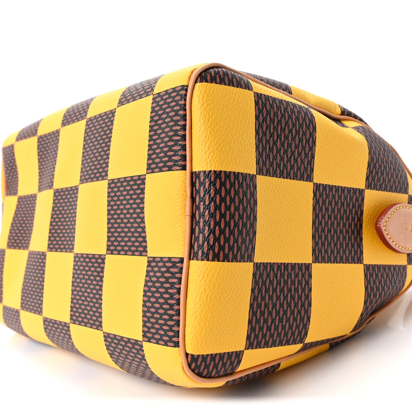 Damier Pop Speedy Bandouliere 25 Jaune Mat