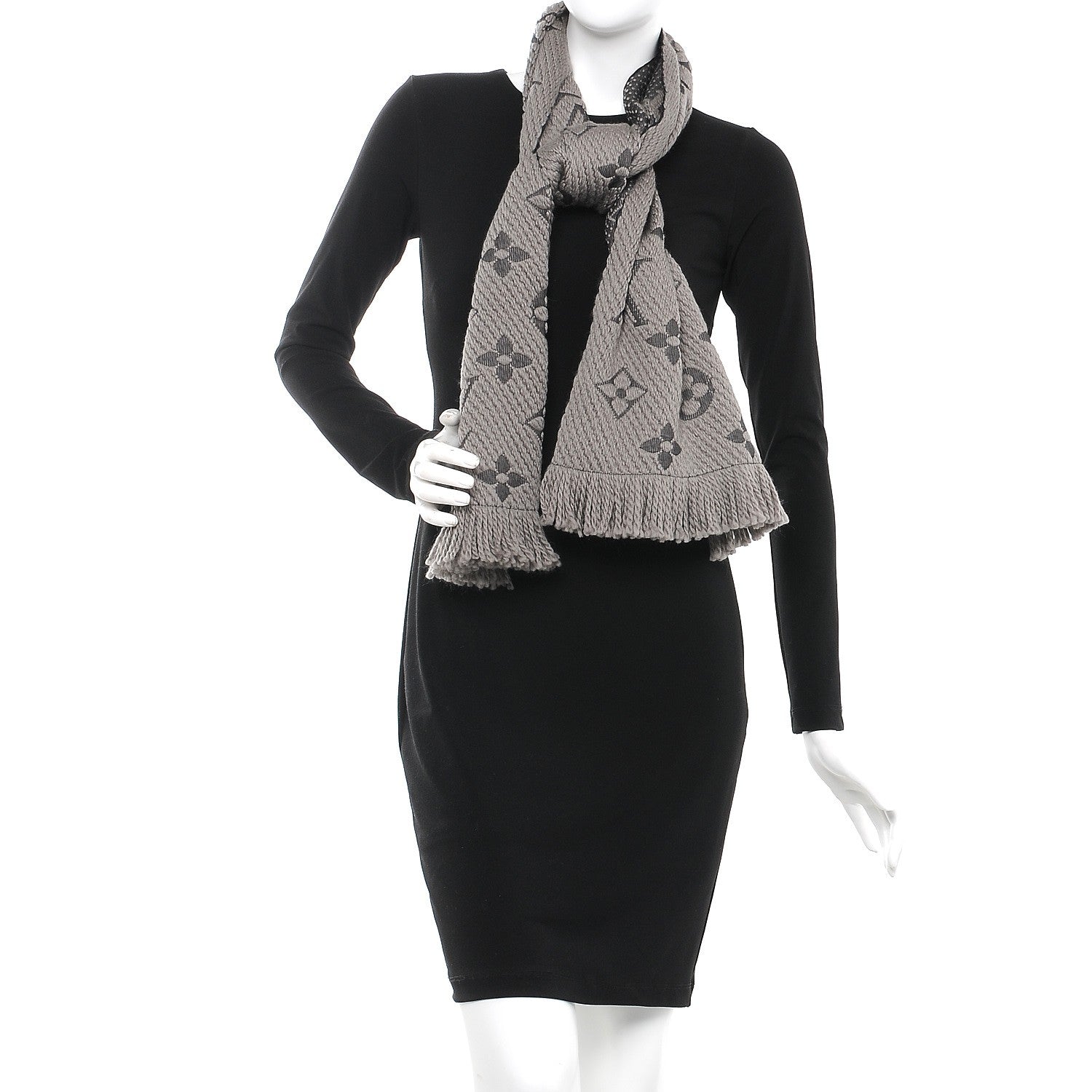 Louis Vuitton Wool Silk Logomania Scarf Verone 2 of 4