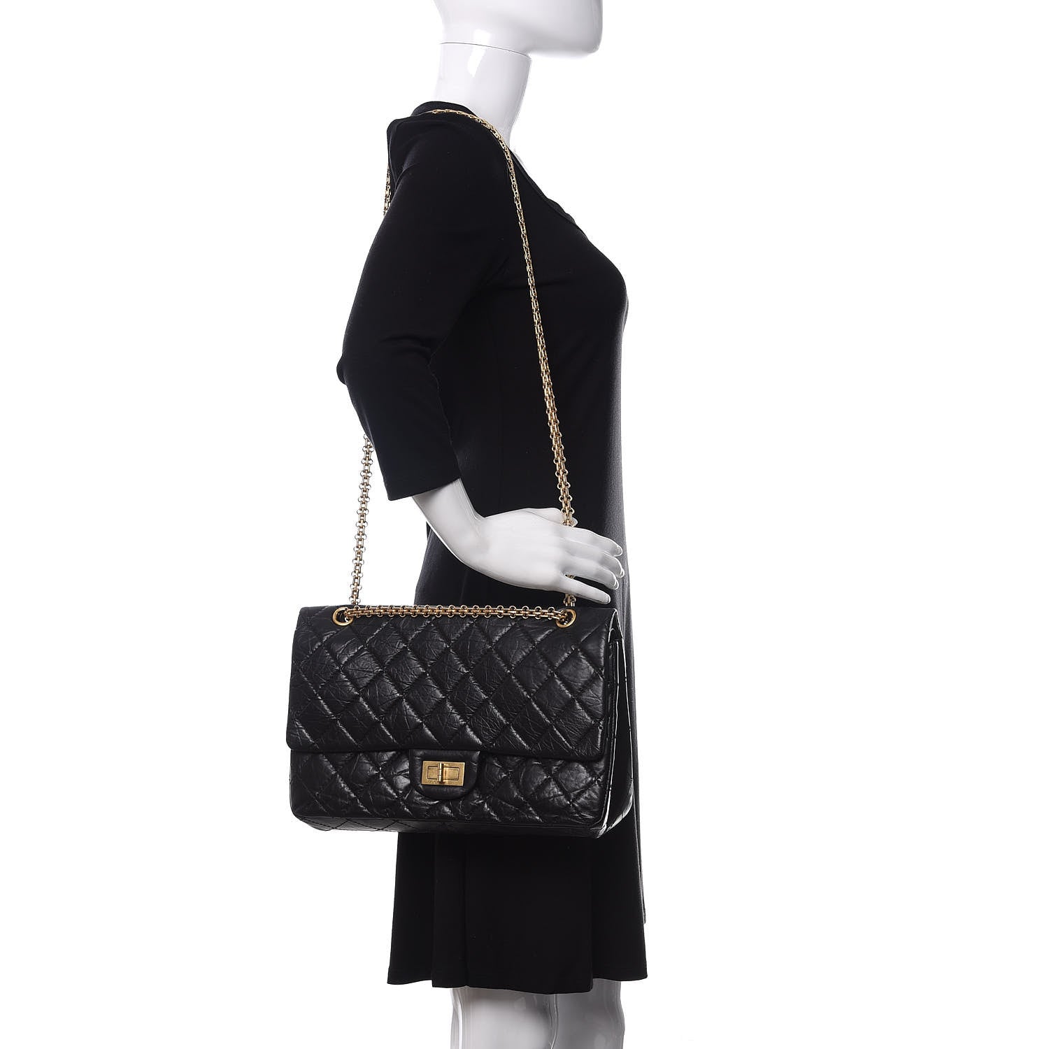 Chanel Aged Calfskin Quilted 2.55 Reissue 227 Flap Black 2 of 10