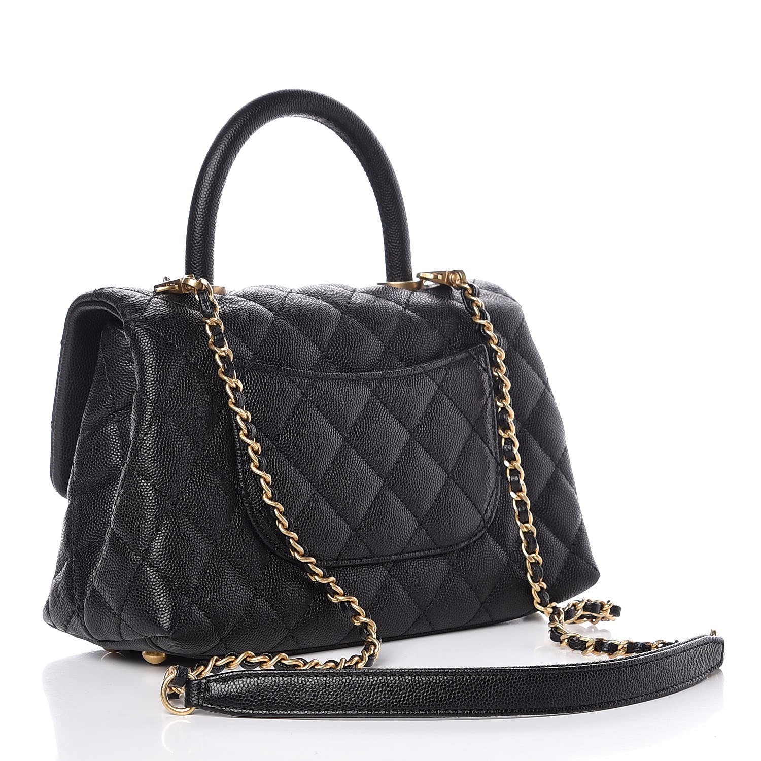 Chanel Caviar Quilted Mini Coco Handle Flap Black 3 of 8