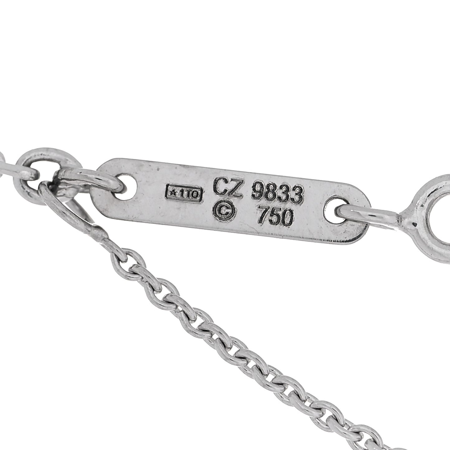 18K White Gold Medium Hearts and Symbols Necklace
