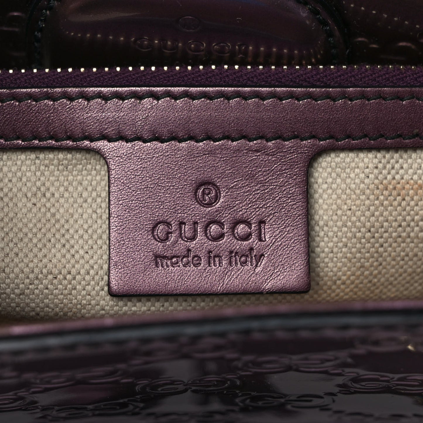 Shine Guccissima Large Emily Chain Shoulder Bag Plum