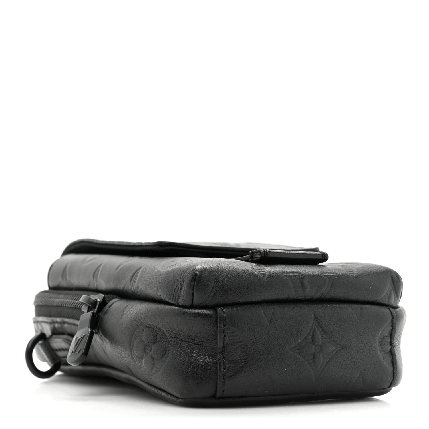 Louis Vuitton Calfskin Monogram Shadow Double Phone Pouch NM Black 4 of 8