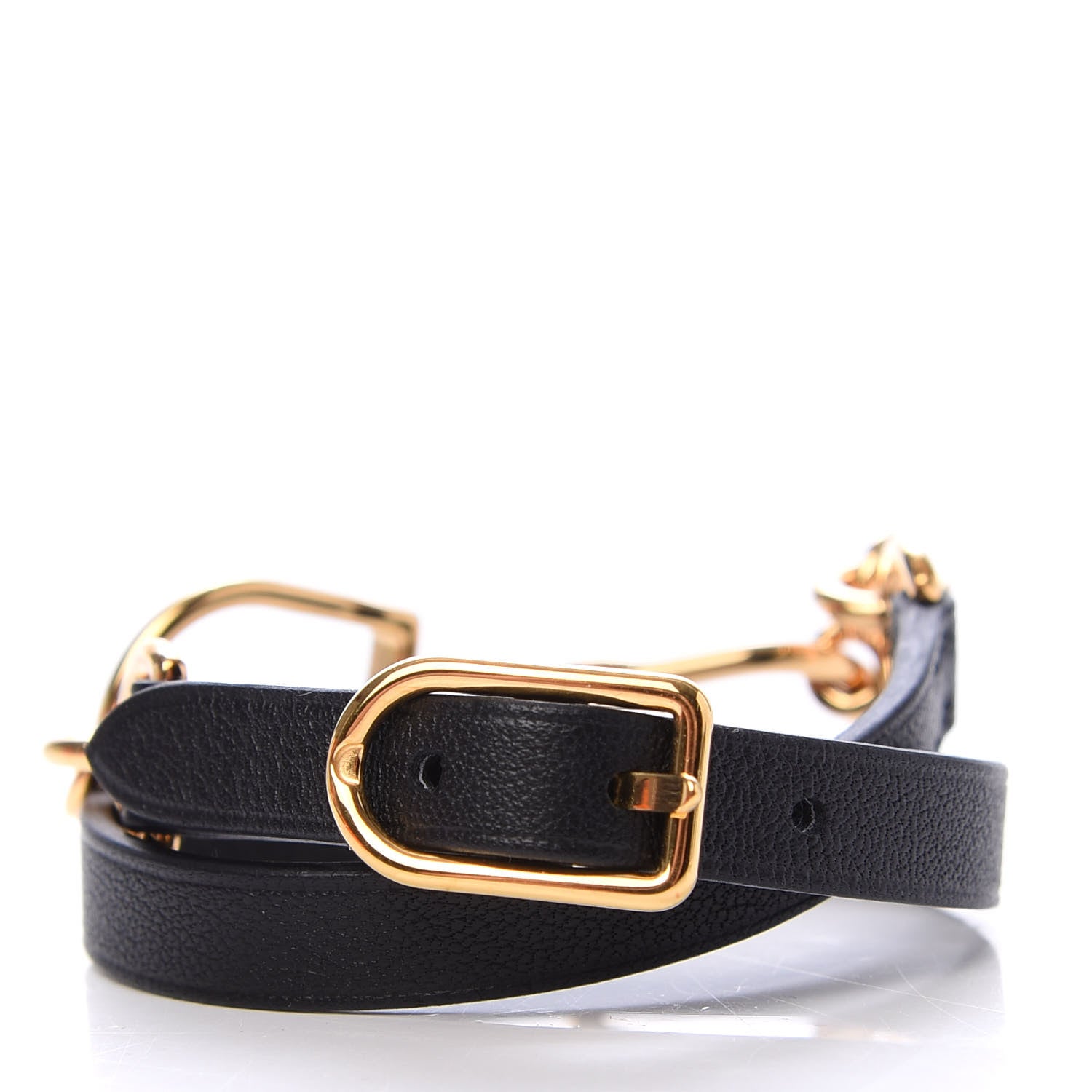 Hermes Swift Etrier Double Tour Bracelet T1 Black 3 of 5