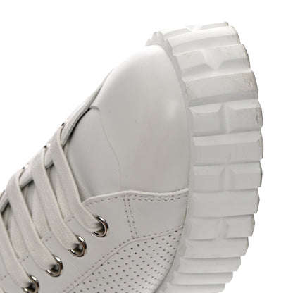 Hermes Perforated Calfskin Cross Sneakers 36 White 10 of 12