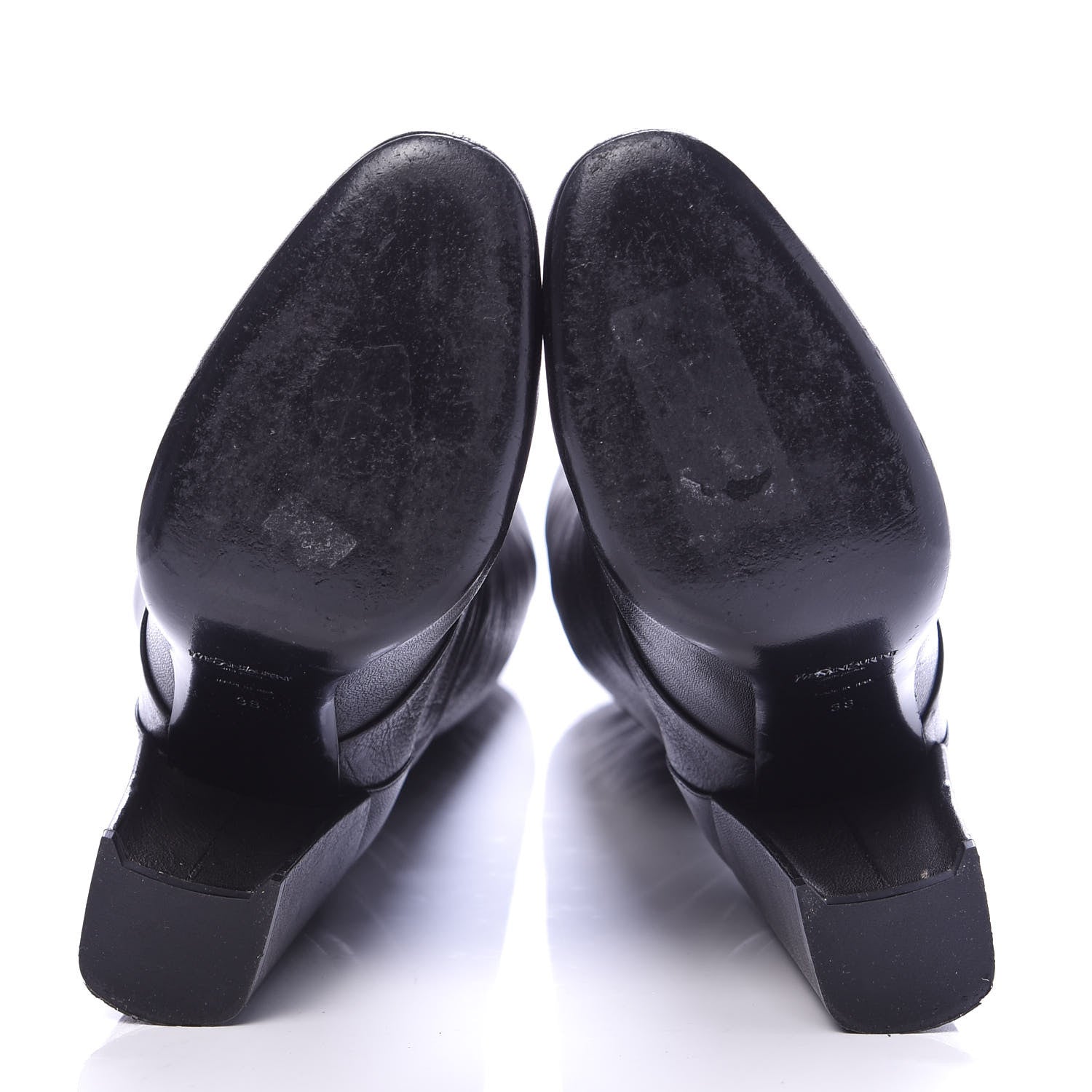 Saint Laurent Knee High Boots 38 Black 6 of 9